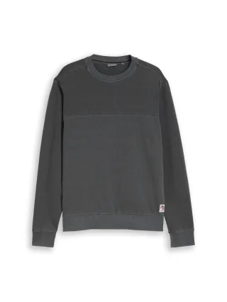 Tom Tailor - garment dyed cutline sweater Tarmac Grey - Gr. - XL