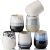 SÄNGER Tasse Siena, Mehrfarbig, 6-tlg., Steingut, 6 tlg. Espressobecher, 80 ml, Handmade, PREMIUM COLLECTION