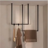 Metallbude Handtuchhalter TENSI 2er Set, Deckenmontage, pulverbeschichtet, Badezimmer Dusche Badewanne