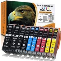 Kompatibel Canon CLI-581 XXL, PGI-580 XXL Multipack 10-Farben (2x Tintenpatrone (für Canon Pixma TS 705 und weitere)