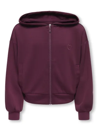 KIDS ONLY - KOGADA HEART L/S ZIP HOOD FR SWT Fig - Gr. - 152