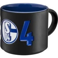 FC Schalke 04 Tasse Kaffeebecher 1904 Steingut 400 ml schwarz blau weiß