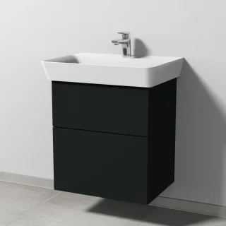 Sanipa 3way Waschtischunterbau zu Ideal Standard Connect Air Cube Waschtisch mit 2 Auszügen, Vulkan- SP6481V