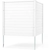 COSTWAY Gartenzaun, (1-St), 123x123cm Steckzaun mit Pfosten, Sichtschutzzaun