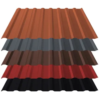 Trapezblech T18 | Dach | 0,50 mm | Stahl | Anti-Tropf 900 g/m² inkl. Vliesrückschnitt | 25 µm ThyssenKrupp Polyester