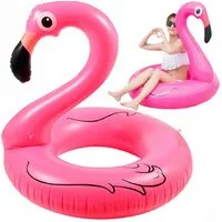 Festivalartikel Schwimmhilfe Neu! Großer aufblasbarer Flamingo-Schwimmring XXL, 90 cm Durchmesser (1-tlg)