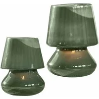 Mirabeau Windlicht Windlicht 2er Set Sorrivella grün (2er Set, 2er Set)