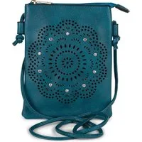 styleBREAKER Mini Bag Mini Umhängetasche Blumen Cutout und Strass (1-tlg)