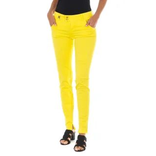 MET Damen Hose H-K-Chino Slim Fit Knöchellang Gelb