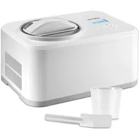 TZS FIRST AUSTRIA Eismaschine 1,5L, 120W, Kompressor & Kühlhaltefunktion, 60-Min Eis, 8-Std Joghurt, 1 l, 135 W, entnehmbarer 1,5L Eisbehälter, Eismaschine, inkl. Messbecher, Spatel