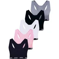LOREZA Bustier 5er Set Mädchen Bustier - Sport - Bunt (Set, 5-tlg., 5er-Pack)