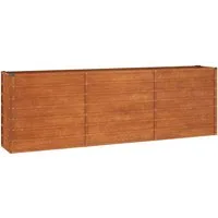 vidaXL Hochbeet, Kräuterhochbeet Rostig 240x40x77 cm Cortenstahl
