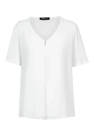 FRANK WALDER - Blusenshirt NOS mit feiner Naht ecru - Gr. - 40