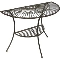 DanDiBo Konsolentisch Tisch Halbrund Wandtisch Malega 100531 Beistelltisch aus Metall 100 cm