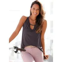 Buffalo Strandtop mit leichter Raffung am Ausschnitt, Tanktop, Cut-Out