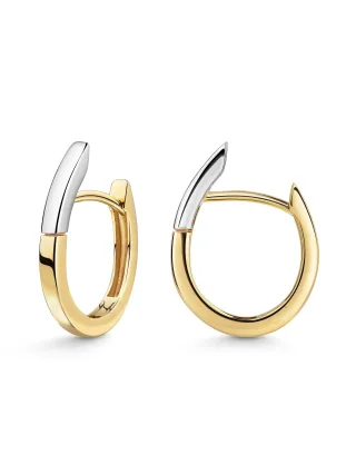 Fascination by Ellen K. Klappcreolen 375/- Gelbgold bicolor glanz