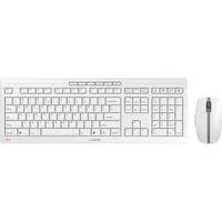 STREAM DESKTOP RECHARGE, Desktop-Set weiß/grau, EU-Layout (QWERTY), Cherry SX-Scherentechnologie