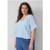 s.Oliver Muskelshirt T-Shirt T-Shirt im Fabricmix mit Leinenanteil