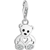 THOMAS SABO Charm-Einhänger Teddybär mit Herz, mit Zirkonia (synth)