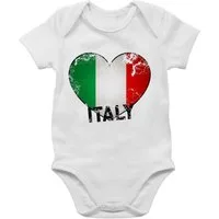 Shirtracer Shirtbody Italien Herz Vintage Baby Länder Wappen