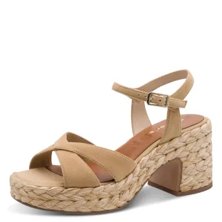 Tamaris - Da.-Sandalette tan suede - Gr. - 37