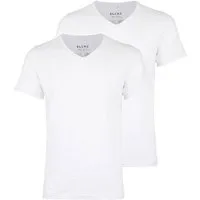 Blend T-Shirt (Packung, 2-tlg., 2er-Pack) klassischer Basic-Look, aus Baumwollmischung, schmale Passform