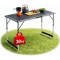 BigDean Klapptisch Stabiler Multifunktionaler höhenverstellbarer klappbarer Campingtisch (Packung, 1-St., Klapptisch), 4-fach Höhenverstellbar, 30kg Belastbar, 0,6qm Fläche