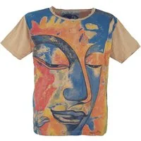 Guru-Shop T-Shirt Mirror T-Shirt - Buddha orange Goa Style, Festival, alternative Bekleidung