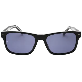 Tommy Hilfiger Herren Sonnenbrille mit blauen Gläsern (Schwarz)