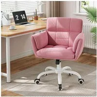 Klyvvo Drehstuhl Schreibtischstuhl, Schminktisch Stuhl mit Samtbezug, (1 St), Ideal für Homeoffice, Büro, Schlafzimmer, Jugendzimmer