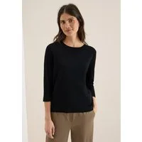 CECIL Rundhalsshirt aus Baumwolle mit Stretchante