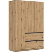 rauch Drehtürenschrank Kleiderschrank Schrank Garderobe COSTA in den Breiten 91/136/181 cm (in 3 Ausstattungen BASIC/CLASSIC/PREMIUM) viel Platz, grifflose Front und Push-to-Open Funktion MADE IN GERMANY