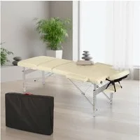 Melko Massageliege Massagebank Aluminium 3 Zonen 12,5 KG M01 Therapieliege klappbar (Set, mit Transporttasche), Extra dicke und bequeme Polsterung für optimalen Liegekomfort
