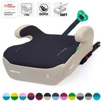 Daliya® Kindersitzerhöhung QUBIX PRO ISOFIX Kindersitz, ab: ab 6 Jahre oder 125cm Körpergröße, bis: bis 12 Jahre oder 150cm Körpergröße, ab: 125 cm, bis: 150 cm, (Packung, 1-tlg), ISOFIX, I-Size, Gurtfix, ergonomisch, weich, waschbarer Bezug