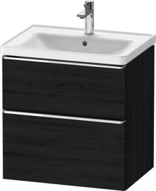 Duravit D-Neo Waschtischunterbau wandhängend Eiche Schwarz Matt 634x452x625 mm - DE4354010160000 DE4354010160000