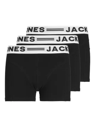 JACK&JONES - SENSE TRUNKS 3-PACK NOOS JNR Black - Gr. - 140
