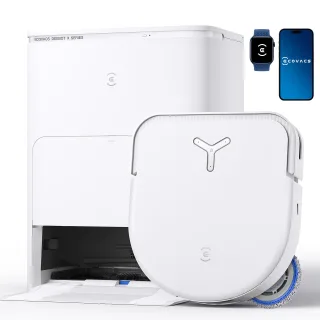 Ecovacs Deebot X5 Omni Saug-/Wischroboter [217 Minuten 250ml Staub 90ml Frischwasser] weiß inkl. Absaug-/Reinigungsstation