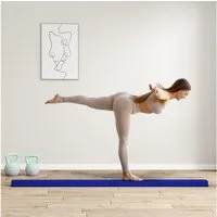 SPORTNOW Balancetrainer 236 cm, klappbarer, tragbar, rutschfest, bis 80 kg, für Kinder ab 3 Jahre, Indoor & Outdoor, Blau