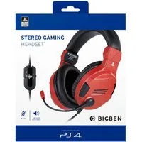 nacon PS4 Stereo-Headset V3 [Offizielle Playstation Lizenz] red Gaming-Headset