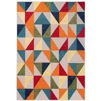 Mazovia Designteppich In- & Outdoor Teppich Wetterfest & UV-beständig Balkon - Bunt, 80 x 150 cm, Höhe 6 mm, Kurzflor, Weich, Pflegeleicht, Flachgewebe