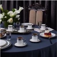 Karaca Kaffeeservice Karaca Royal Bone Kate 90ml Kaffeettase mit Untertasse für 6 Personen