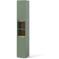 Vicco Hochschrank Marelle, Grün/Artisan, 30 x 180 cm mit Türen und offenen Fächern (1-St)