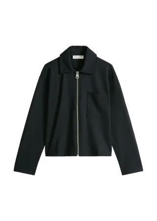 Marc OPolo Casual - Jersey-Zip-Jacke loose Deep Night Blue - Gr. - XS