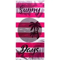 Lashuma Strandtuch Las Palmas, Velours Frottee, Großes Handtuch Velours, Badetuch 90x180 cm