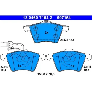 ATE Bremsbel?ge vorne Ford Galaxy 1.9 TDI Seat Alhambra VW Sharan