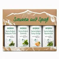 Bergland Sauna-Aufgussset SAUNEN mit Spaß 4 versch.Sorten Konzentrat