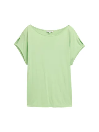 Tom Tailor - T-Shirt mit Cut-Outs pistachio green - Gr. - M