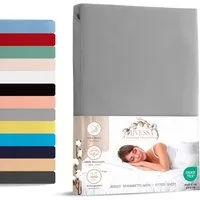 livessa Spannbettlaken Jersey Spannbettlaken Bettlaken Baumwolle weich Rundumgummi, Jersey, Gummizug: Rundumgummizug, In 9 Größen und vielen Farben erhältlich aus 100% Baumwolle