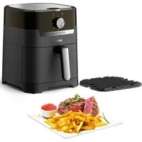 Tefal Heißluftfritteuse Easy Fry & Grill Classic EY5018, 2-in-1 Heissluftfritteuse & Grill, wenig Öl, 1550 W, für 6 Portionen, einstellbare Zeit und Temperatur, EY5018
