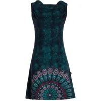 Vishes Sommerkleid Damen Sommerkleid Armlos Mandala-Kleid Tunika-Kleid T-Shirtkleid Boho, Goa, Hippie Style
